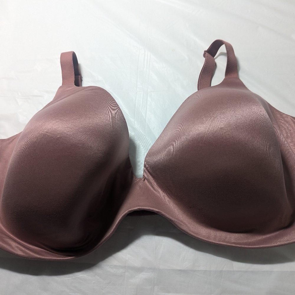 Victoria's Secret Full Coverage Mauve Bra Size 42DD Hook Eye Back Closure - 3